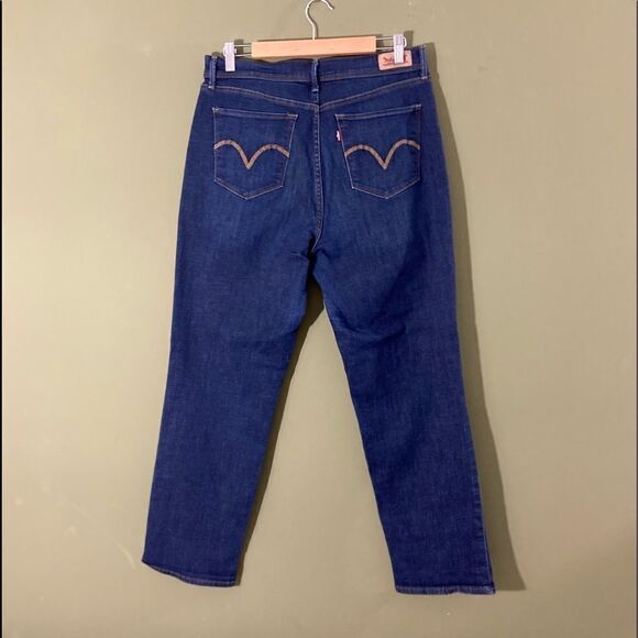 Levi’s NWOT Perfectly Slimming 512 Straight Leg High Rise denim jeans W32 L30 - Picture 2 of 12